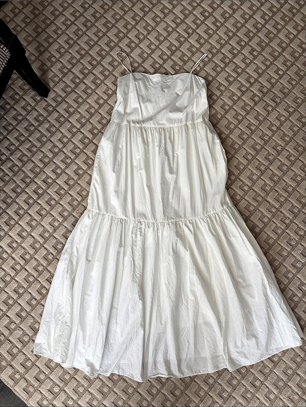 rag & bone Leilah Poplin Dress White Cotton Maxi Dress Size Medium